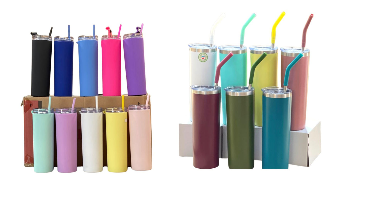 Termo skinny con popote