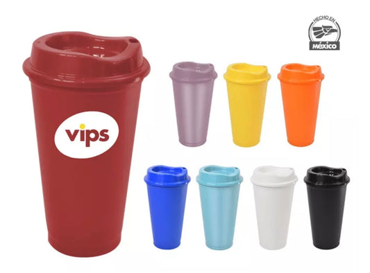 Vaso cafetero con tapa a presión